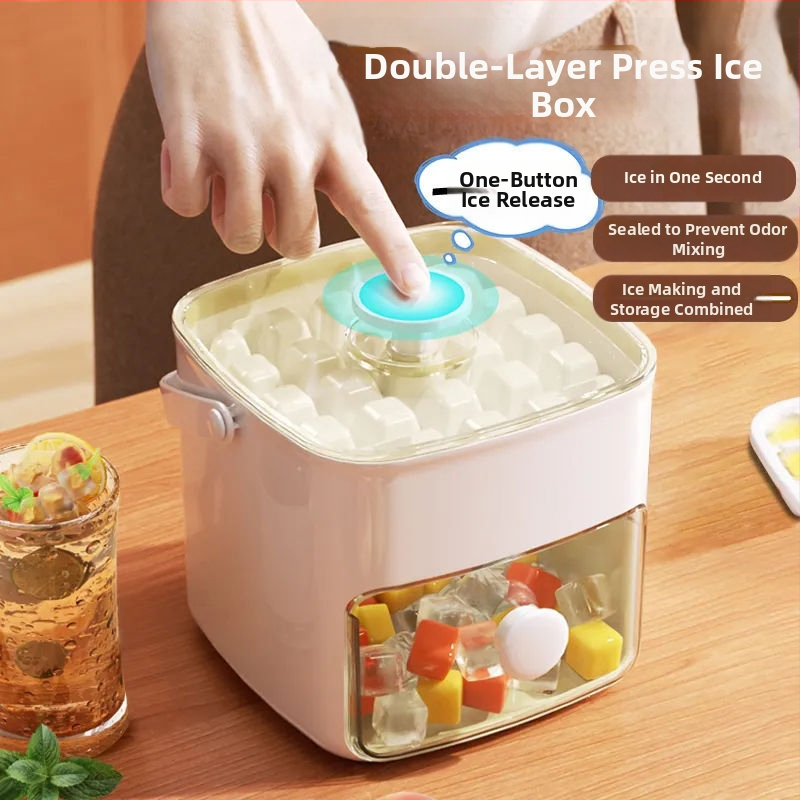 Prés jégkocka jégkészítő penész nagy kapacitású háztartási jégkocka élelmiszeripari minőségű anyagból többfunkciós fagyasztógéppel