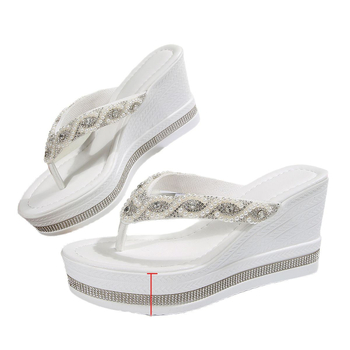 Γυναικεία σανδάλια πλατφόρμες για μεγάλα μεγέθη, καλοκαίρι 2025, σετ ευρωπαϊκών και αμερικανικών σανδαλιών με φιόγκο και πλατφόρμα ποδιών, με στρας και κάτω μέρος, σανδάλια ψαροτούφεκο