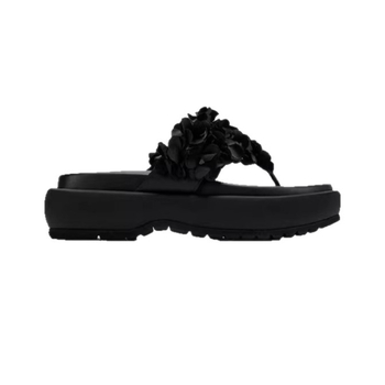 2025 Új Stílusú, Virágmintás, Vastag Talpú, Éksarkú Papucs, Divatos, Kerek Orrú, Masni Csomós, Egysoros, Kívüli Ruházat, Női Papucsok