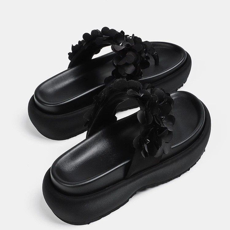 Zhao Zhaoyi azonos stílusú papucsai női nyári külső viselethez 2025 új nyári női cipők vastag talpú papucsok és flip-flopok