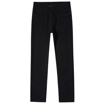 Őszi és téli farmer, férfi tiszta fekete polár bélésű, vastag, meleg Joker lezser nadrág, férfi nagykereskedelem, Guangzhou Xintang