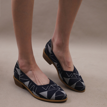 Πλεκτά παπούτσια με μαλακό πάτο από φασόλι, γυναικεία παπούτσια με επίπεδη άνοιξη, αναπνεύσιμα, ρηχά, μονόχρωμα, πριγκίπισσα