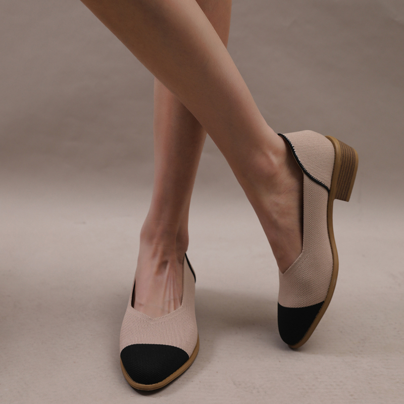 Gyárilag közvetlen szállítású kötött, puha talpú babcipő, légáteresztő, szőtt, női lapos talpú, tavaszi, lélegző, sekély szárú, egyszínű hercegnői cipő