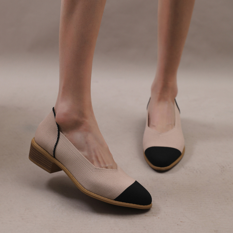 Gyárilag közvetlen szállítású kötött, puha talpú babcipő, légáteresztő, szőtt, női lapos talpú, tavaszi, lélegző, sekély szárú, egyszínű hercegnői cipő