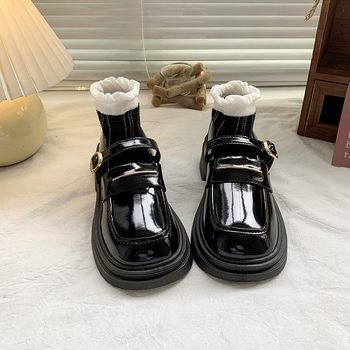 Μόδα Joker με χοντρό τακούνι, γυναικεία loafers πλατφόρμας, φθινόπωρο 2024, νέα JK ρετρό βρετανικού στιλ, παπούτσια Mary Jane