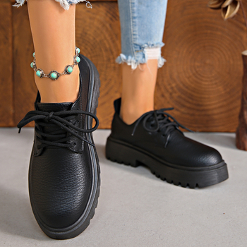 Határokon átnyúló új női brit stílusú vastag sarkú, kis bőrcipő nőknek, tavaszi vastag talpú, fűzős, hétköznapi vékony cipők az Amazonon