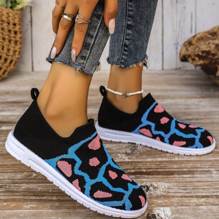 Európai és amerikai export hálós, légykapott női cipők 2023 tavaszi és őszi kerek orrú, lapos talpú, páros cipők, könnyűek és lélegzőek