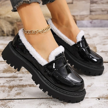 Moteriški, dideli britiški, vilnos pamušalu aptraukti batai, 2024 m. rudens ir žiemos nauji, šilti mokasinai, užsegami, dideliais dydžiais, medvilniniai batai.