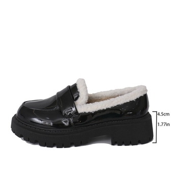 Moteriški, dideli britiški, vilnos pamušalu aptraukti batai, 2024 m. rudens ir žiemos nauji, šilti mokasinai, užsegami, dideliais dydžiais, medvilniniai batai.