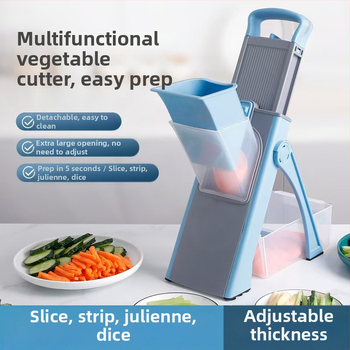 Piiriülene multifunktsionaalne köögiviljalõikur purustamiseks, viilutamiseks, tükeldamiseks, majapidamis- ja äriliseks riivimiseks, köögiköögiviljade lõikamise esemete hulgimüük