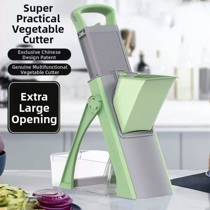 Piiriülene multifunktsionaalne köögiviljalõikur purustamiseks, viilutamiseks, tükeldamiseks, majapidamis- ja äriliseks riivimiseks, köögiköögiviljade lõikamise esemete hulgimüük