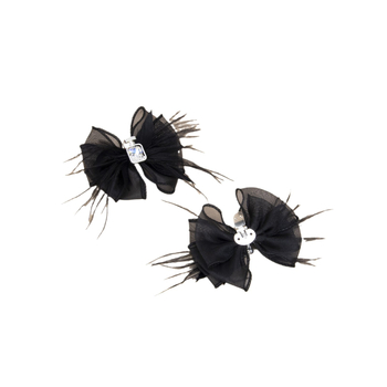 1 κομμάτι αγκράφα μπουκαλιού αρώματος με φιόγκο από φτερό και σχέδιο λουλουδιού παπουτσιού, κλιπ παπουτσιού, αποσπώμενη αγκράφα παπουτσιών