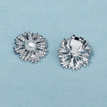 Nuotakos aksesuarai Vestuviniai batai Batai gėlės Aukštos klasės apvalūs moteriški batų aksesuarai „pasidaryk pats“ nuimamas lydinio cirkonio perlų batų sagtis