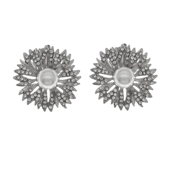 Nuotakos aksesuarai Vestuviniai batai Batai gėlės Aukštos klasės apvalūs moteriški batų aksesuarai „pasidaryk pats“ nuimamas lydinio cirkonio perlų batų sagtis