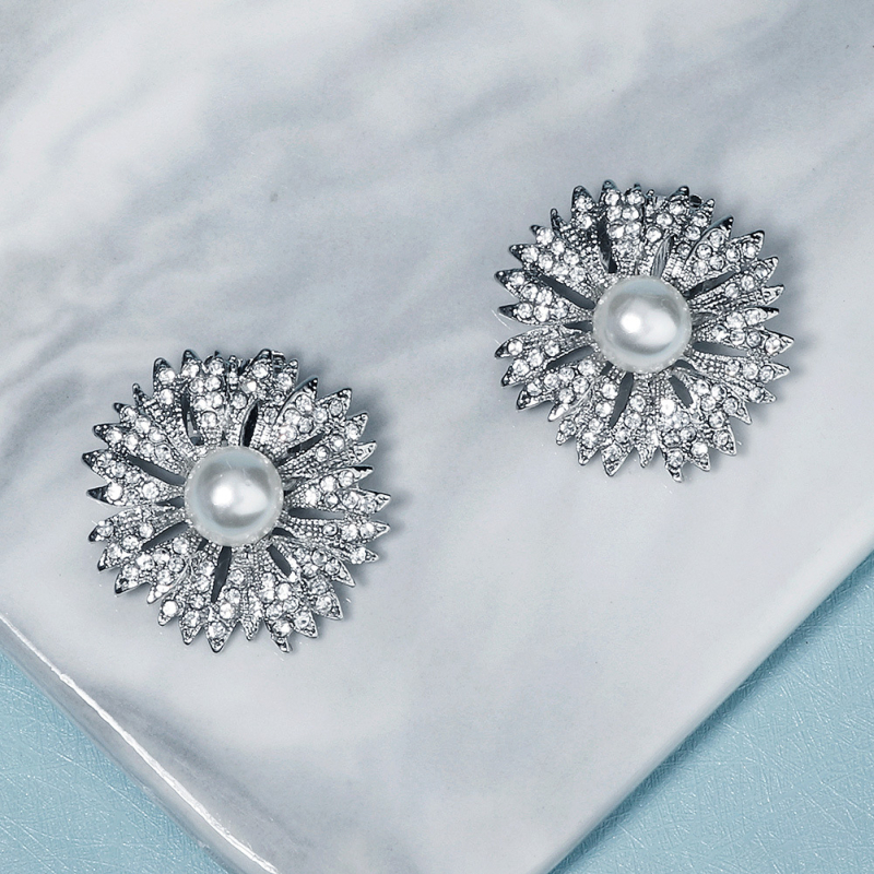 Pruudi aksessuaarid Pulmakingad Kingad Lillelised kallid ümmargused naiste kingade aksessuaarid DIY eemaldatav sulamist rhinestone pärl kingapannal