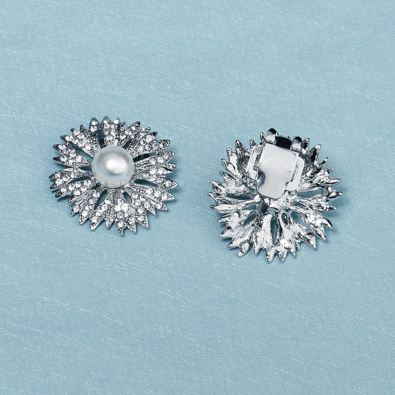 Pruudi aksessuaarid Pulmakingad Kingad Lillelised kallid ümmargused naiste kingade aksessuaarid DIY eemaldatav sulamist rhinestone pärl kingapannal