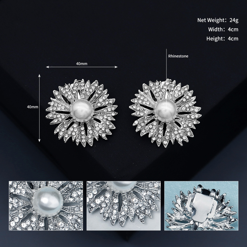 Nuotakos aksesuarai Vestuviniai batai Batai gėlės Aukštos klasės apvalūs moteriški batų aksesuarai „pasidaryk pats“ nuimamas lydinio cirkonio perlų batų sagtis