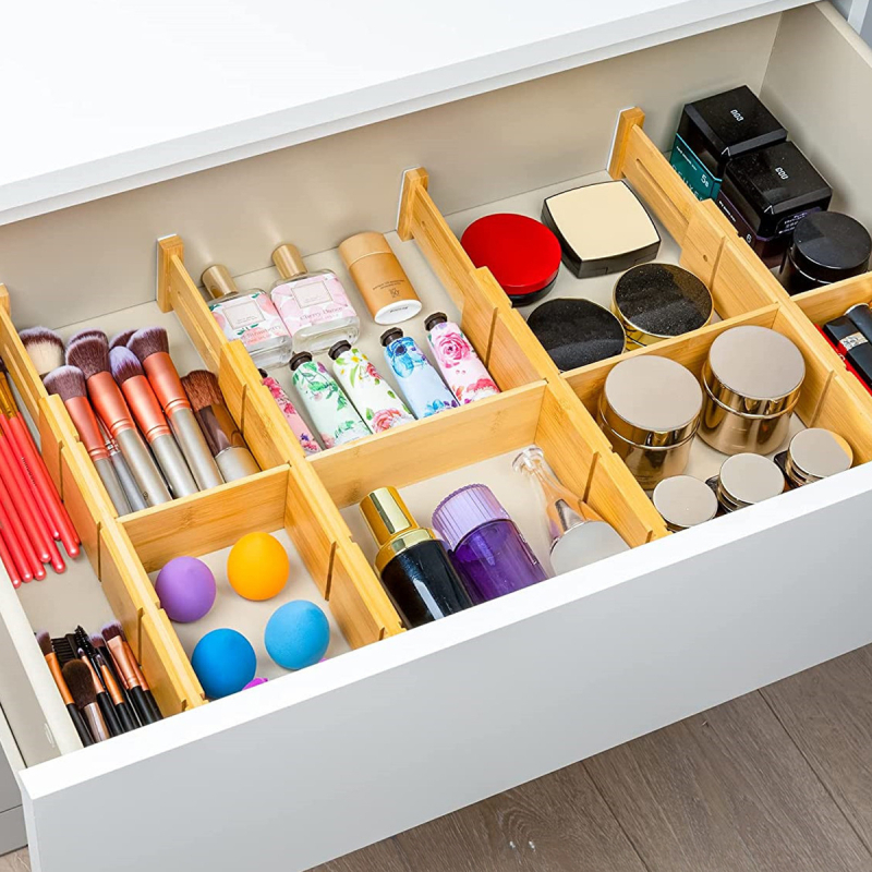 Az Amazon népszerű, állítható teleszkópos, ingyenes kombinált fiókos válaszfal zokni és fehérnemű tárolófiók-válaszfal műtárgya