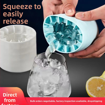 Spot nagykereskedelmi élelmiszer szilikon forma 60 rácsos jégtálca 3D jégkészítés egyszerű kiszerelésű jégtároló doboz jégkocka kerek jégtálca