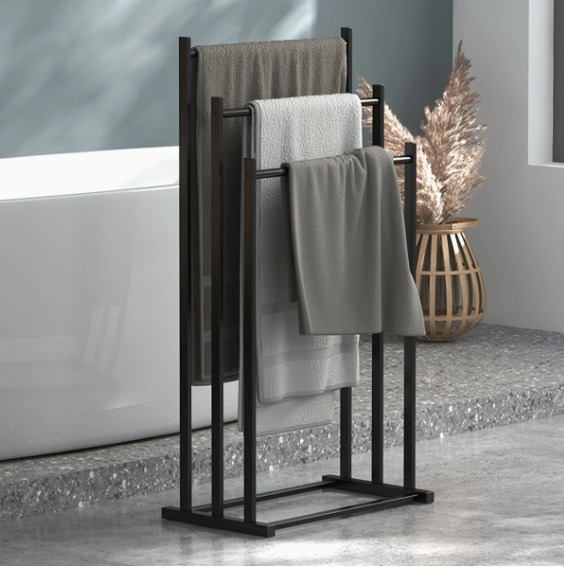 Moodne põrandal seisev vanni külgmine käterätikuivati, eemaldatav vannitoa hoiuriiul, hotelli käterätikuivati, eemaldatav