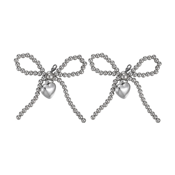 Sidabrinis karoliukų lankelis, meilės batų sagtis, madingas, universalus batų pakabukas, nišinis batų sagtis, batų aksesuarai