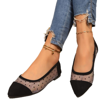 Γυναικεία παπούτσια μονής στρώσης με κοίλο τελείωμα, μεγάλα μεγέθη, Γυναικεία εξωτερικά παπούτσια 2025, καλοκαίρι, νέα ευρωπαϊκή και αμερικανική μόδα, ασορτί χρωματικά παπούτσια μονής στρώσης με κουκκίδες