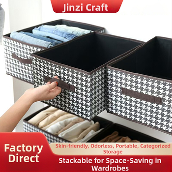 Gyorsan kézmosó ruhák háztartási összecsukható tárolódoboz szekrény tároló burkolat tárolódoboz Houndstooth ruhatároló doboz