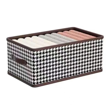 Gyorsan kézmosó ruhák háztartási összecsukható tárolódoboz szekrény tároló burkolat tárolódoboz Houndstooth ruhatároló doboz