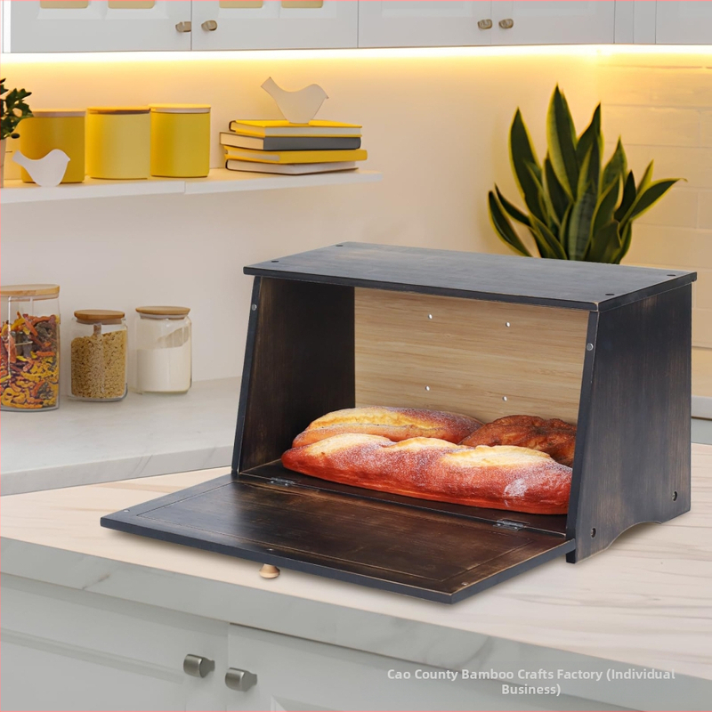 Puidust köögileiva hoiukarp, lauanõude hoiukarp, köögimaitseainete korraldaja, leivaküpsetamine suletud kastis
