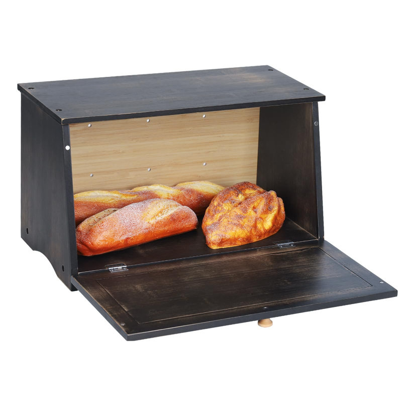 Puidust köögileiva hoiukarp, lauanõude hoiukarp, köögimaitseainete korraldaja, leivaküpsetamine suletud kastis