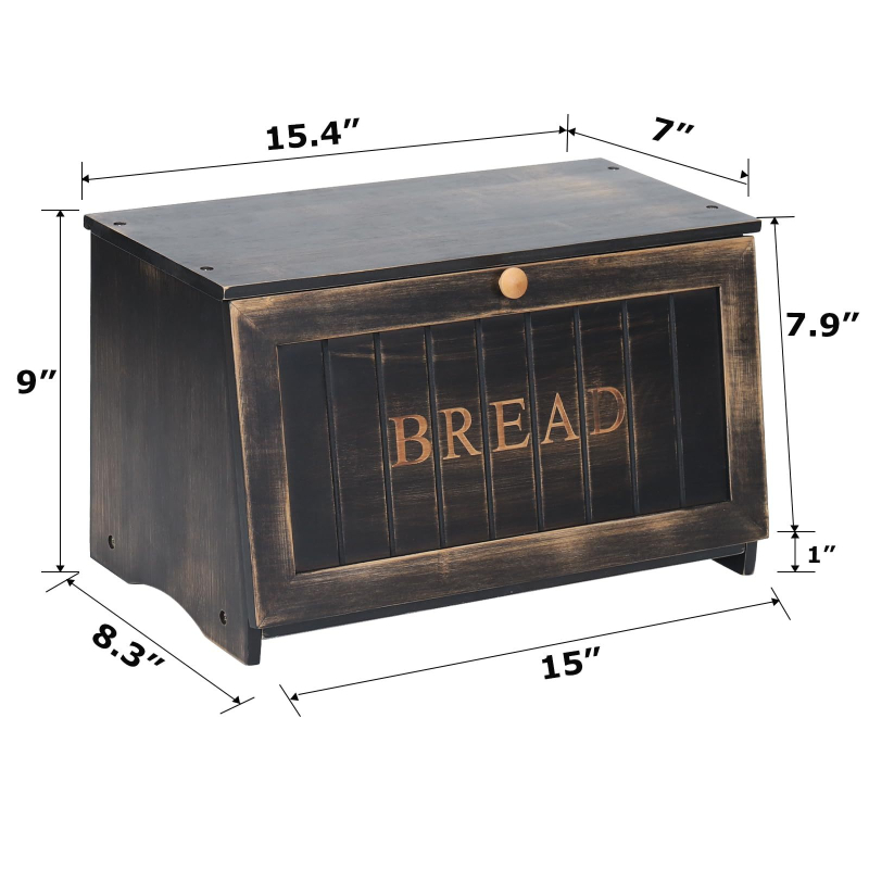 Puidust köögileiva hoiukarp, lauanõude hoiukarp, köögimaitseainete korraldaja, leivaküpsetamine suletud kastis