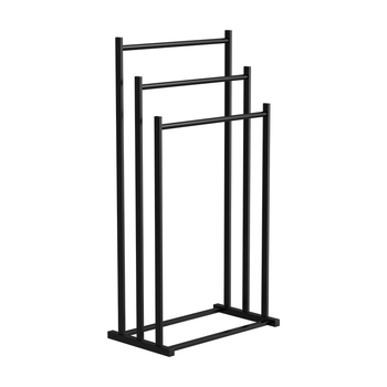 Vannitoa põrandal seisev eemaldatav käterätikuivati koduhotelli vertikaalse kolmeukselise riputusvardaga vannirätikute, rätikute ja tekkide hoidmiseks