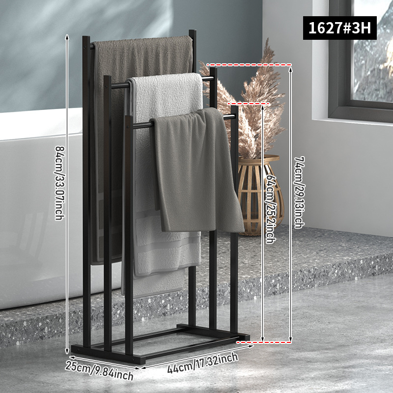 Vannitoa põrandal seisev eemaldatav käterätikuivati koduhotelli vertikaalse kolmeukselise riputusvardaga vannirätikute, rätikute ja tekkide hoidmiseks