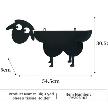 Šiaurės šalių karšto popieriaus ritinėlių laikiklis, didmeninis metalinis geležinis stalinis servetėlių laikiklis, kūrybingas, didelės akies avių laikymo stovo dekoravimas