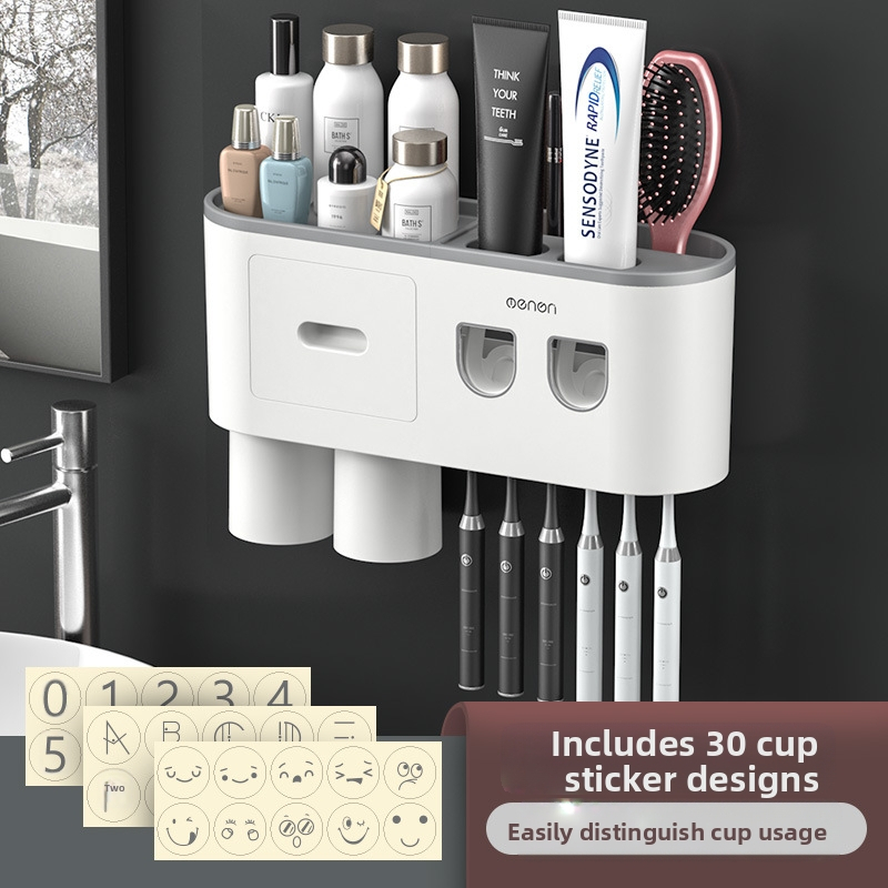 Hambaharja hoiuriiul Hambaharja tass Kurgulahtis Seinale kinnitatav tualett Mittelööv seinale kinnitatav Internetikuulus hoiukarp Hambapastaülikond