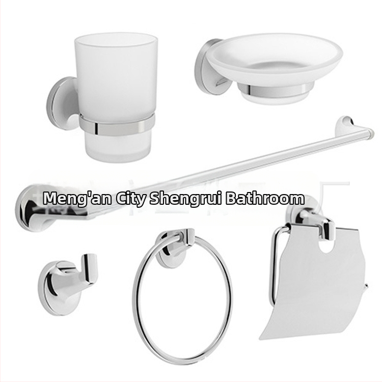 Viešbučio vonios kambario įrangos pakabinamas rankšluosčių kabykla, šešių dalių komplektas, vonios rankšluosčių žiedas, tarpvalstybinis vonios popierinių rankšluosčių laikiklis