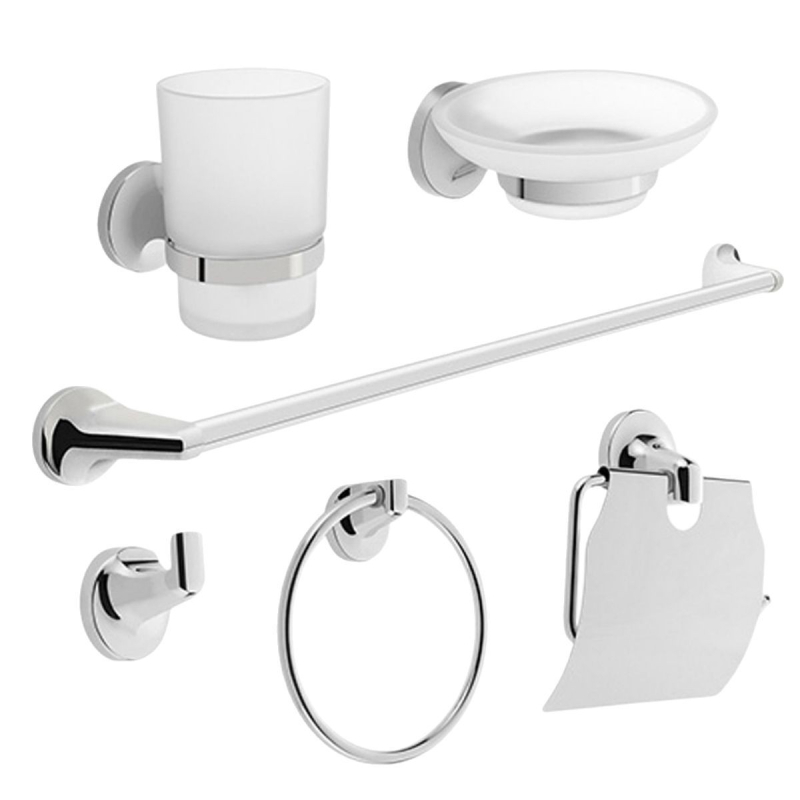 Viešbučio vonios kambario įrangos pakabinamas rankšluosčių kabykla, šešių dalių komplektas, vonios rankšluosčių žiedas, tarpvalstybinis vonios popierinių rankšluosčių laikiklis