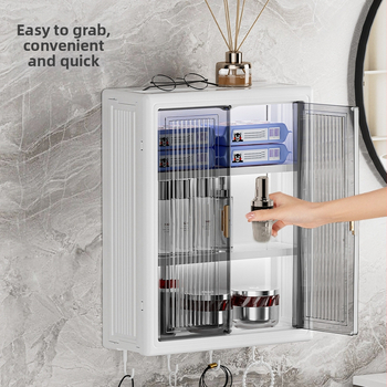 Löögivaba seinale kinnitatav hoiukapp tolmukindel veekindel tualett-tarvete hoiuriiul kosmeetika hoiukast