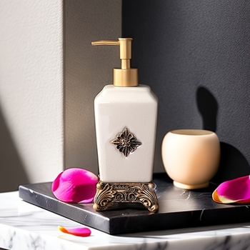 Керамична бутилка за лосион в европейски стил, бутилка за сапун от смола, хотелски консумативи, бутилка за пране, бутилка за лосион, бутилка за подправка за коса