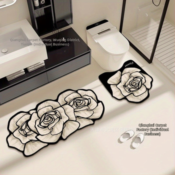 Μαλακά πατάκια δαπέδου από λάσπη διατόμων για διασυνοριακή χρήση, ταπέτα πόρτας ταχείας ξήρανσης και απορρόφησης νερού, πατάκια δαπέδου τριών τεμαχίων για τουαλέτα, αντιολισθητικά πατάκια μπάνιου διαθέσιμα προς χονδρική πώληση