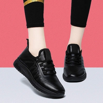 Juodi plokščiapadžiai minkštu padu, atsparūs vandeniui, atsparūs aliejui, neslystantys, ilgalaikiai stovimi batai, darbo batai, moteriški batai, profesionalūs darbo odiniai batai, moteriški batai