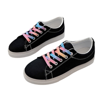 Lõuendikingad Naiste 2024. aasta uued lamedad tudengi vabaajajalatsid Korea stiilis ümara ninaga hingavad madala suuga valged kingad naistele