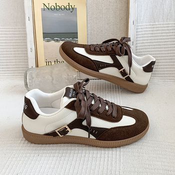 2024 άνοιξη, καλοκαίρι, φθινόπωρο και χειμώνας εξωτερικού εμπορίου νέα γυναικεία παπούτσια γυναικεία παπούτσια σανίδας φοιτητικά παπούτσια λευκά χαμηλά παπούτσια plus size 41