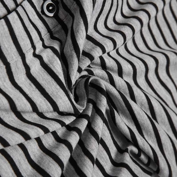 Väliskaubanduse triibuline Euroopa ja Ameerika liibuv ühes tükis pidžaama pikkade varrukatega 2025. aasta piiriülene kuum müük sügis- ja talve uued koduriided