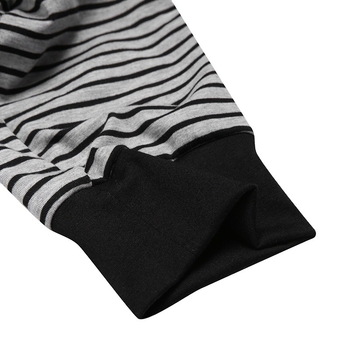 Väliskaubanduse triibuline Euroopa ja Ameerika liibuv ühes tükis pidžaama pikkade varrukatega 2025. aasta piiriülene kuum müük sügis- ja talve uued koduriided