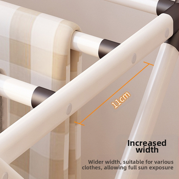 Ράφι στεγνώματος παπλωμάτων μπαλκονιού, πτυσσόμενη, αναδιπλούμενη εσωτερική ράμπα στεγνώματος ρούχων, επιδαπέδια πτυσσόμενη ράμπα πετσετών