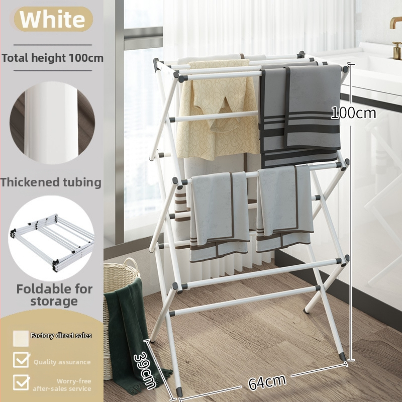 Erkélyes paplanszárító állvány Összecsukható, visszahúzható beltéri állvány Ruhaszárító állvány Padlón álló, összecsukható háztartási törölközőtartó