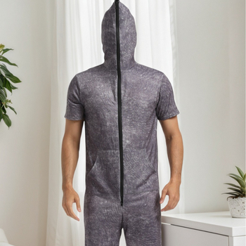 Väliskaubanduse kevad- ja suvekollektsiooni uus meeste trendikas lipsuvärvi kapuutsiga kombinesoon, õhuke kardigan, lukuga kapuutsiga lühikeste varrukatega dressipluus