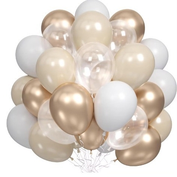 Uus piiriülene õhupallikostüümi stseeni paigutus metallist liivavalge läbipaistev valge õhupall pulma-aastapäeva kaunistuseks