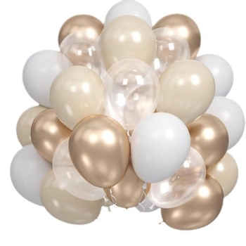 Uus piiriülene õhupallikostüümi stseeni paigutus metallist liivavalge läbipaistev valge õhupall pulma-aastapäeva kaunistuseks